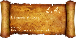 Linges Arion névjegykártya